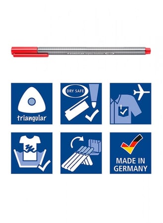 مجموعة اقلام حبر بخط رفيع 0.3 ملم مكونة من 10 الوان ستلدر STAEDTLER