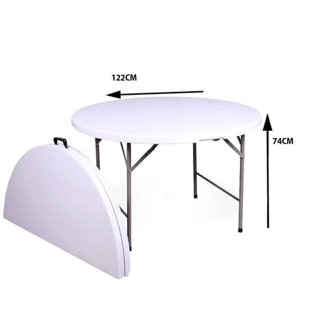 طاولة فايبر دائرية قابلة للطي 122*122*74 سم 122YZ-4FT