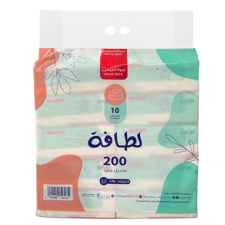 مناديل لطافة 200 منديل 10 عبوات Latafa