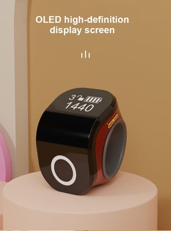 خاتم تسبيح ذكي لون أسود 01443