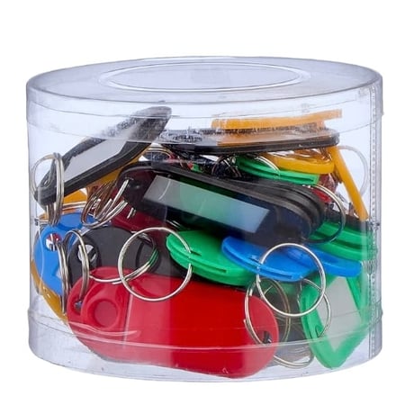 ميدالية بلاستيك 5 الوان 21 حبة