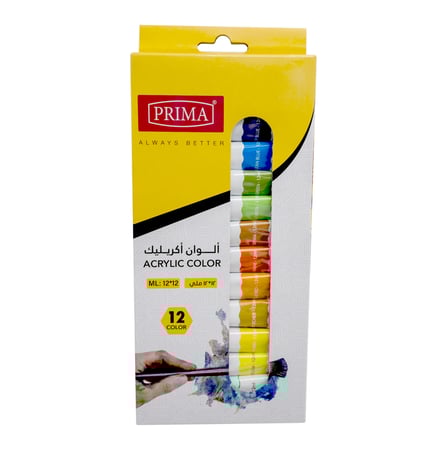 الوان اكريليك 12 مل 12 لون PRIMA PR -AC-12ML