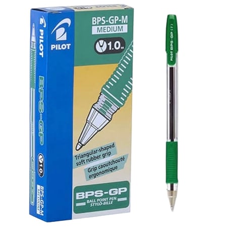 قلم حبر جاف اخضر 1ملم PILOT BPS-GP-M-G
