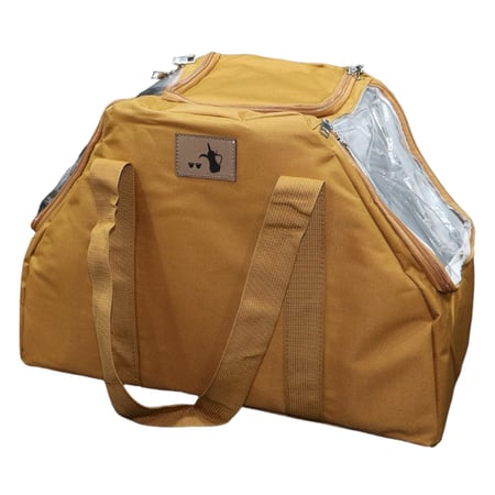 شنطة دلال للرحلات قماش بني SH24327