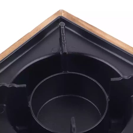 قاعدة شمعة حديد مع خشب لتسخين الشاي 16*16 سم YIIN LM-21884