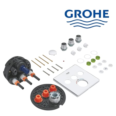 وجه خلاط دش مخفي مربع كروم سمارت بوكس جروهي GROHE