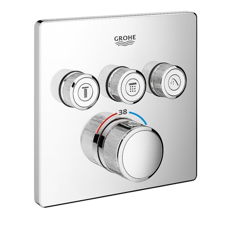 وجه خلاط دش مخفي مربع كروم سمارت بوكس جروهي GROHE