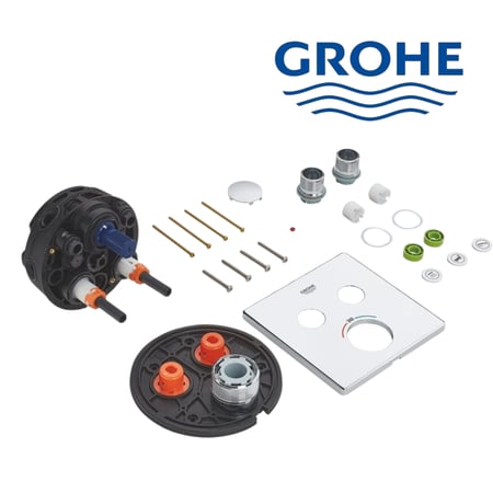 وجه خلاط دش مخفي مربع كروم سمارت بوكس جروهي GROHE
