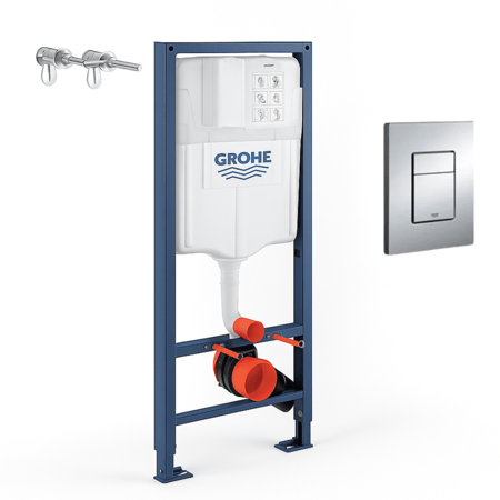 سيفون افرنجي مخفي جروهي زر مربع GROHE Rapid SL