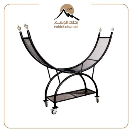 احصل على حامل حطب حديد قوي شحن سريع من رحلات الوسم عرض خاص