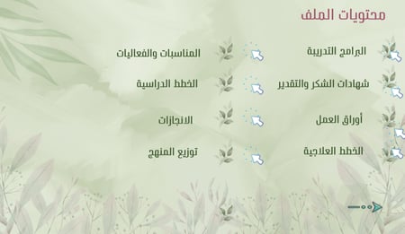 ملف انجاز للمعلمات بثيم زيتي