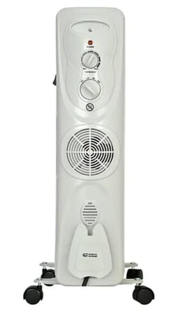 دفاية جنرال سوبريم كهربائية زيت 11 ريشة مع مروحه للتوزيع 2800 واط ابيض GSHO11FM