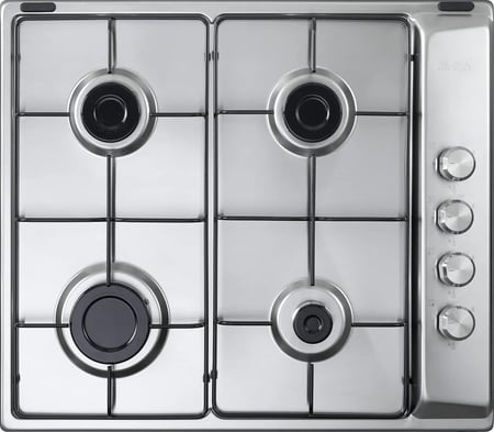 سطح البا غاز بلت ان 60 سم – ستيل – إيطالي-شبك ثقيل ASENS65-445XD