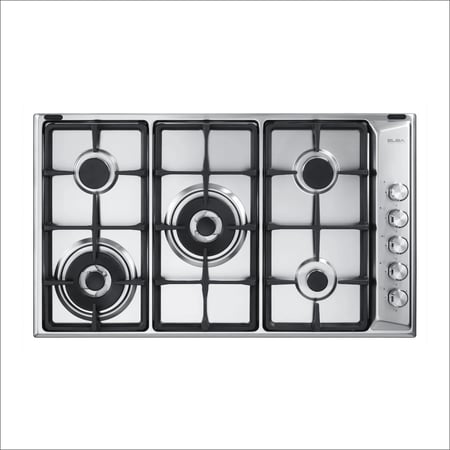 موقد البا غاز 5 عيون هيفي ديوتي تيفال 2 عين كبيرة ستيل 90 سم(ASEN95-565XD)