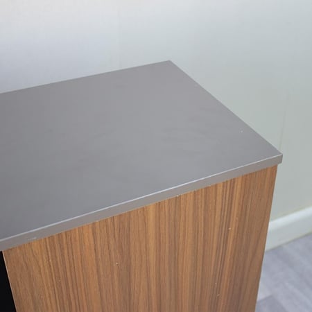 دولاب احذية خشب ( جزامة ) لون رصاصي مع بني مقدم لكم من كاما