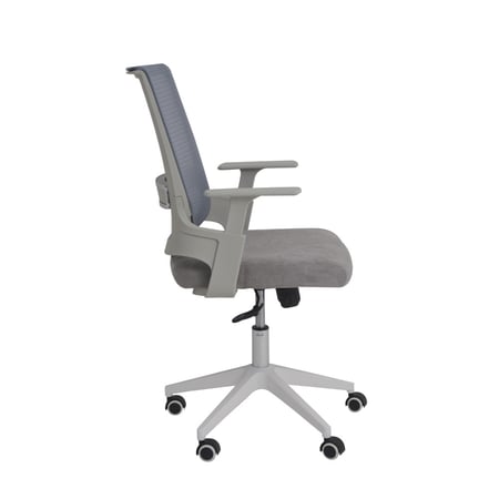 كرسي دوار شبك رمادى مع أبيض من كاما C-219