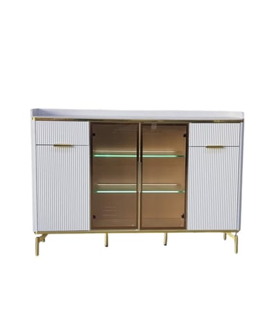 طاولة بوفية مضي لون أبيض*ذهبي140 سم مقدم من كاما