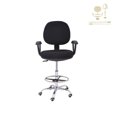 كرسي كاونتر دوار اسود من كاماYM-106-1