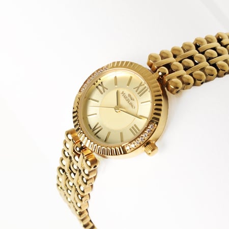 ساعة نسائي ستانلس ستيل لون ذهبي
