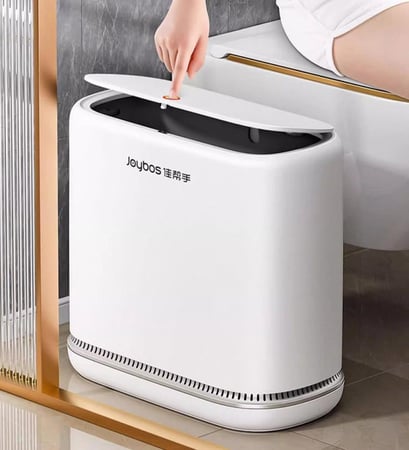 سلة مهملات أنيقة بفتحة كبيرة مع خاصية تمدد الكيس التلقائي  سعة 12.5 لتر