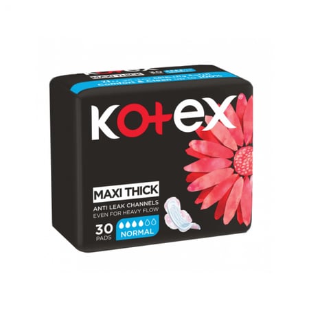 فوط صحية ماكسي كومفرت كلين حجم عادي بالأجنحة من كوتكس 30 قطعة