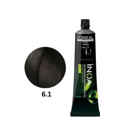 صبغة شعر دائمة بدون أمونيا أشقر غامق رمادي 6.1 من لوريال باريس - 60 جرام