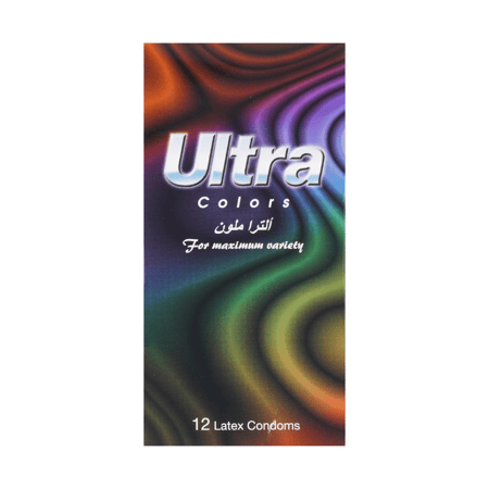 واقي ذكري ملون  12 قطعة من الترا