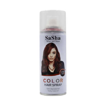 بخاخ للشعر باللون الأحمر النبيذي من ساشا 130 مل
