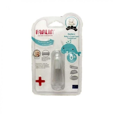 فرشاة أسنان بيبي فارلين سيليكون للأصابع شفافة للأطفال