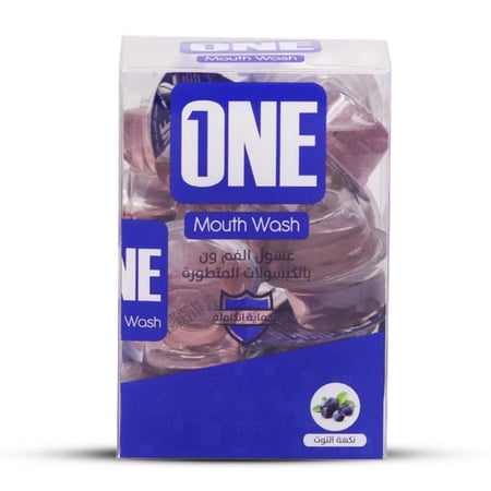 ون غسول فم 15 مل  الكبسولات المتطورة بنكهة التوت 20 كبسولة