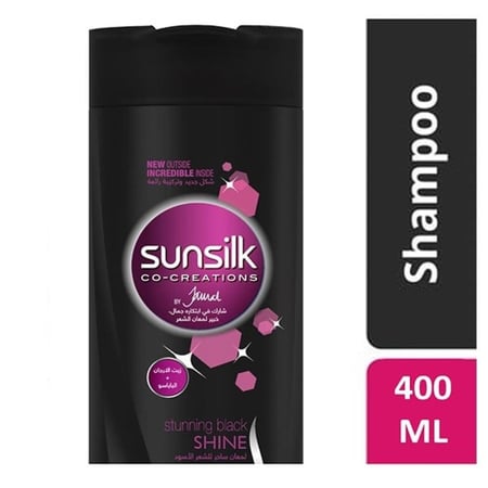 صانسيلك شامبو شعر  400 مل  اسود لمعان