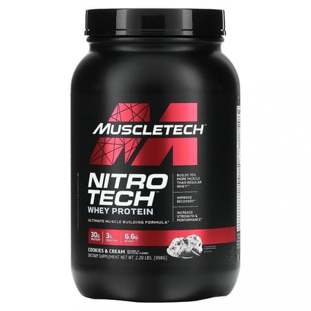 مسل تك نيترو تك بيرفورمانس سيريس 2.2 باوند Muscletech Nitro Tech Whey Protein 2.2 LB