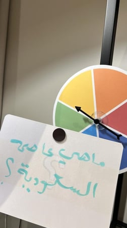 عجلة الألوان للاسئلة المختلفة