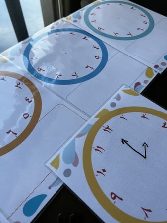 تعليم الوقت(الساعة بالأرقام العربية)