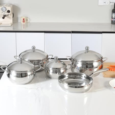 طقم قدور الموقد ستانلس ستيل