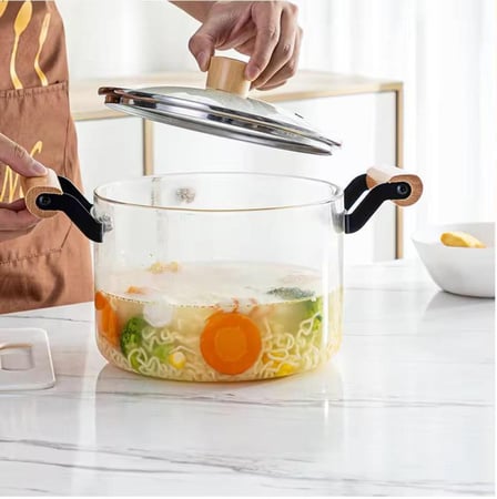 قدر زجاج بعدة مقاسات