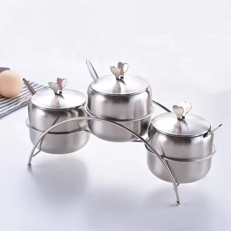 طقم علب 3 حبات بقاعدة