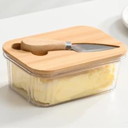 علبه بغطاء خشبي و قطاعه ستيل