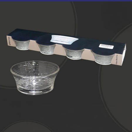 صحون تقديم زجاج صغيره 150مل 4 حبات