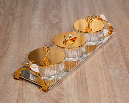 علب تقديم بقاعدة بعدة خيارات