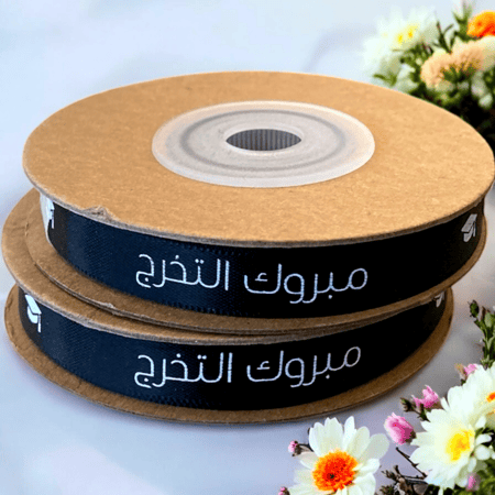 شرائط ستان رفيع سكري للتخرج