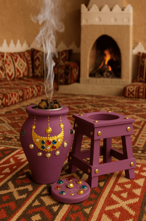 مبخرة تراثية بنفسجي