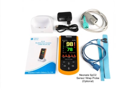 جهاز قياس النبض و نسبه الاوكسجين في الدم بلص اوكسميتر  - Handheld Pulse Oximeter sp-20