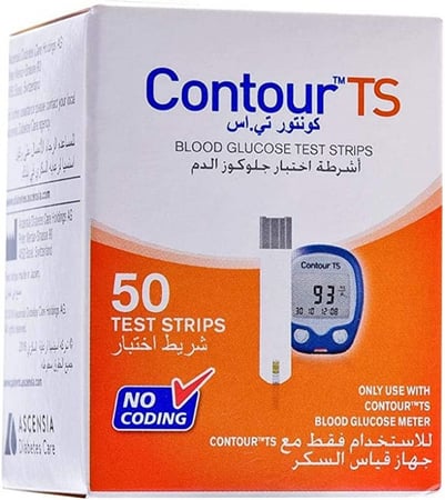 شرائط قياس السكر بالدم كونتور تى اس  -  50 شريط - Contour TS