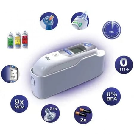 ميزان لقياس درجة الحرارة من داخل الاذن من براون (IRT 6525) +Braun ThermoScan 7