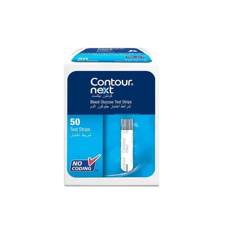 شرائط قياس السكر بالدم كونتور نيكست - 50 شريط - Contour Next