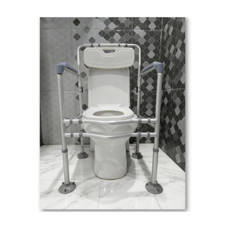 مسند حمام افرنجي المونيوم مع مسند ظهر  DORRA JL7955L