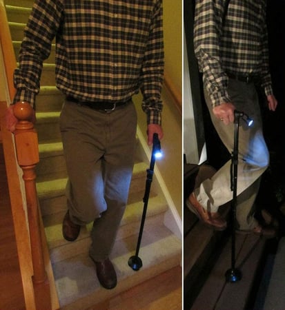 عصا مشى قابلة للطي بمصباح ليلي  Dorra JL9274L