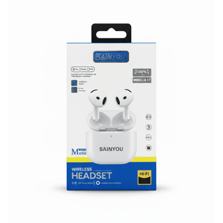 سماعة Sainyou BL-17 لاسلكية TWS – Hi-Fi صوت نقي ولمس ذكي