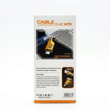 عرض الشحن المتعدد 4 كيابل مضفرة مقاومة للقطع قماش عالي الجودة بطول متر